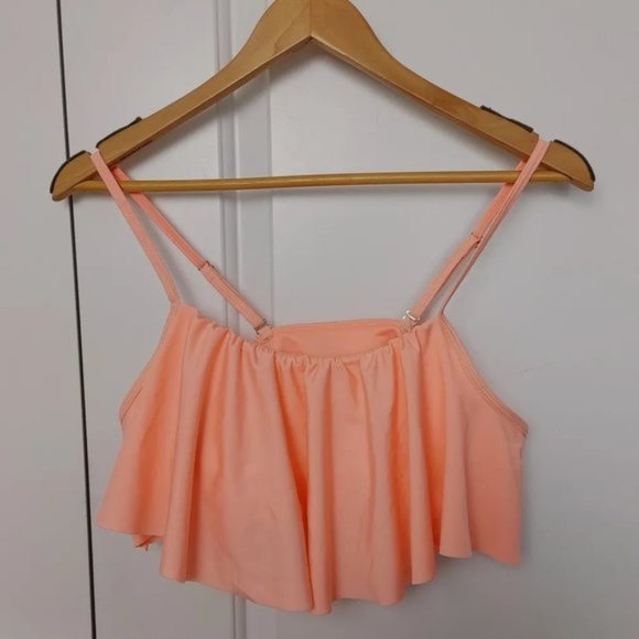 Peachy pink swim top size Large - Picture 2 of 7